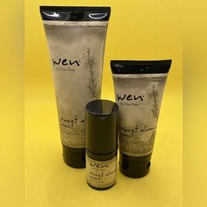 WEN Sweet Almond Mint Hair Care Trio - styling Crème and Texture Balm